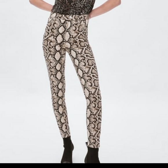 Zara snake print/'aminalier skinny jeans - Picture 5 of 9